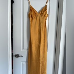 Dark yellow slip dress by Abercrombie & Fitch size small